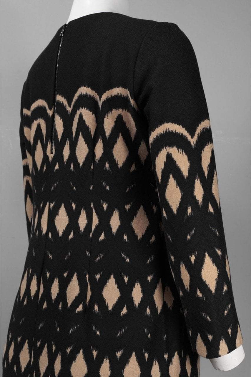 Taylor - Quarter Sleeve Sheath Dress 5126M in Black and Brown
