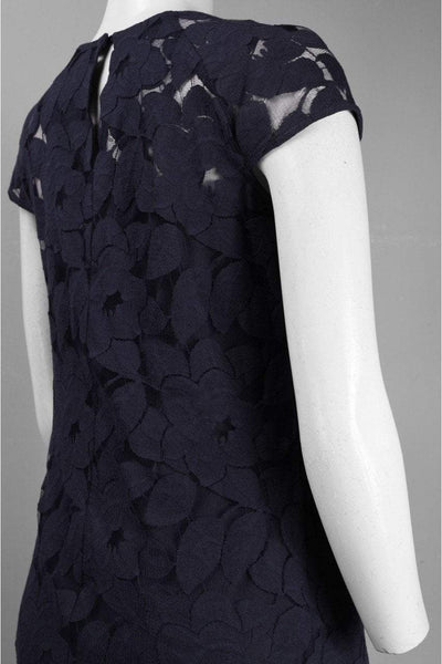 Taylor Floral Lace Cutout Dress 5448M in Navy