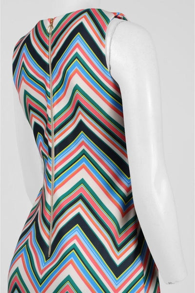 Taylor - Jewel Neck Sheath Dress 8878M in Multi-Color