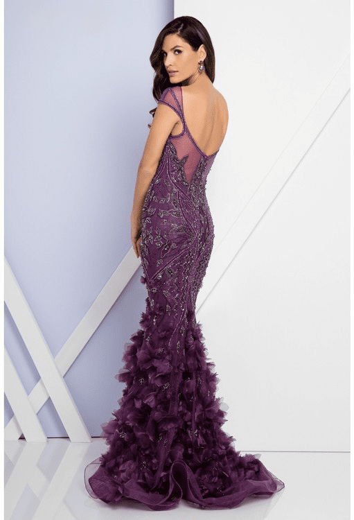 Terani Couture - 1721GL4421 Illusion Bateau Neck Trumpet Dress Special Occasion Dress
