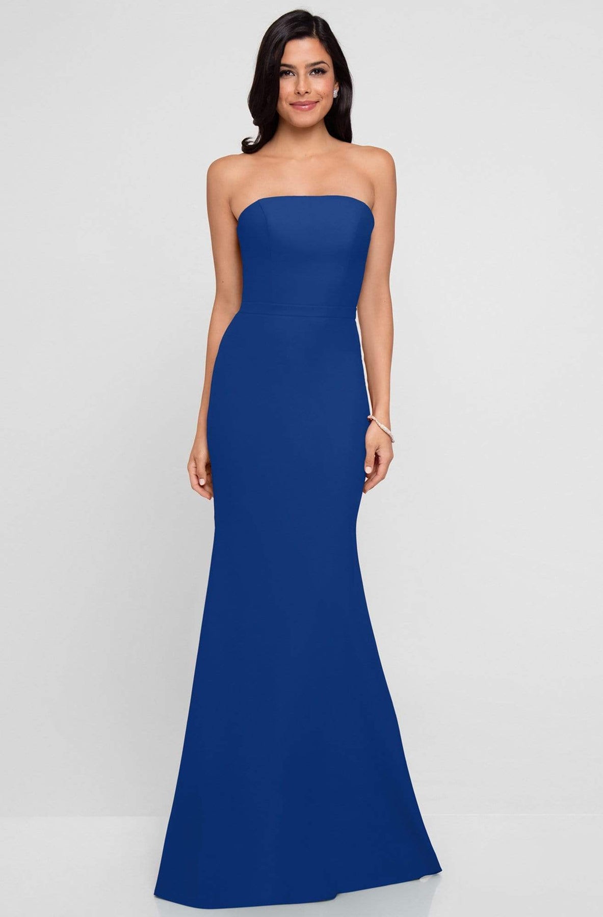 Terani Couture - 1812B5424 Strapless Straight-Across Trumpet Long Gown Special Occasion Dress