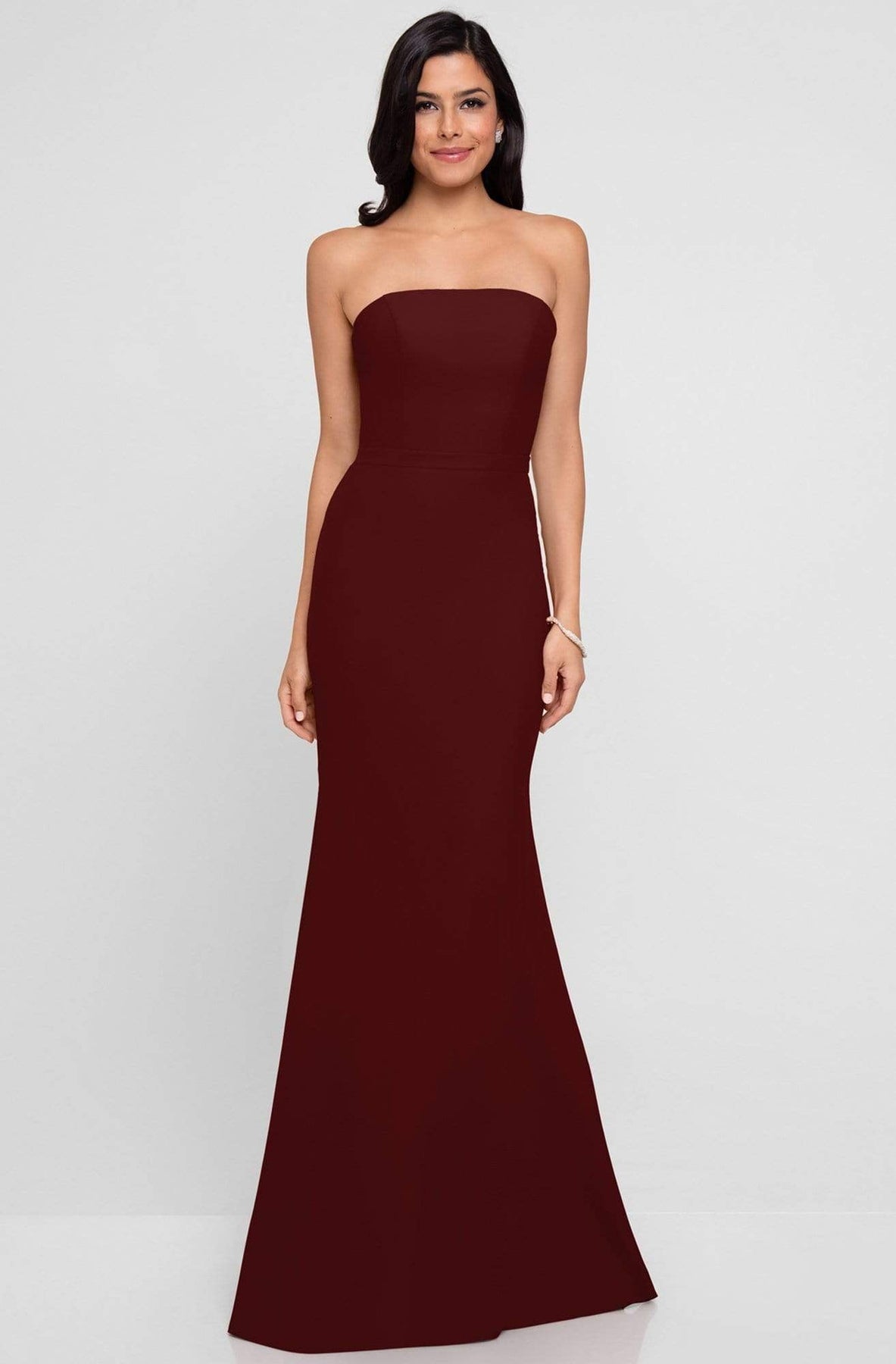 Terani Couture - 1812B5424 Strapless Straight-Across Trumpet Long Gown Special Occasion Dress