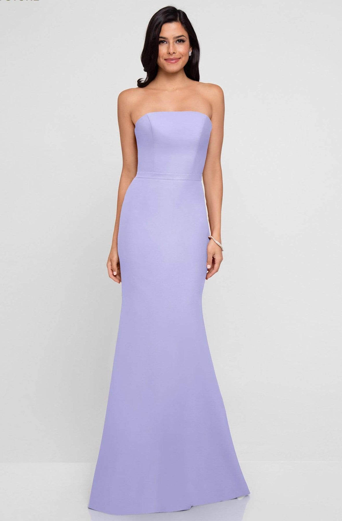Terani Couture - 1812B5424 Strapless Straight-Across Trumpet Long Gown Special Occasion Dress