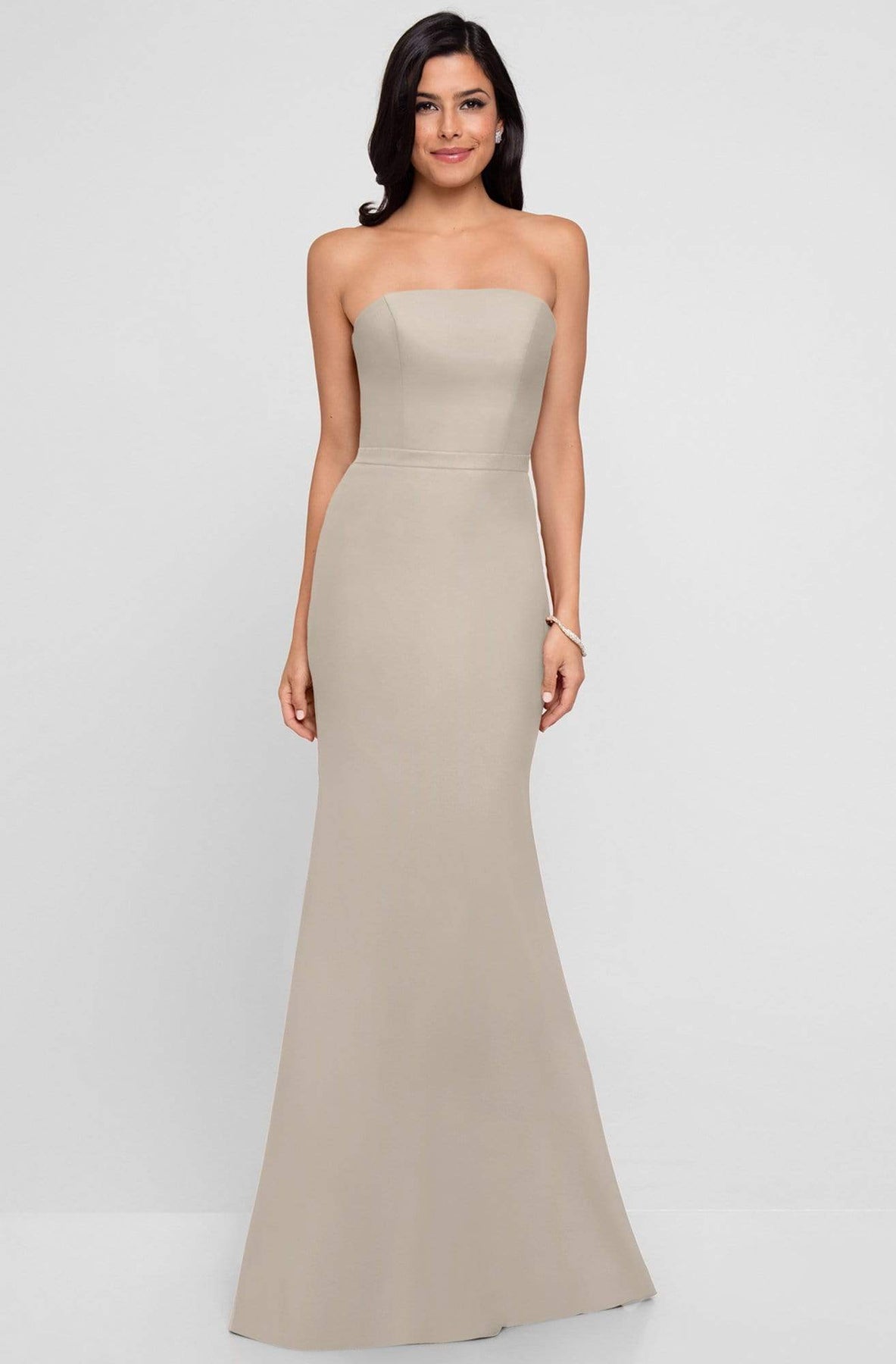 Terani Couture - 1812B5424 Strapless Straight-Across Trumpet Long Gown Special Occasion Dress