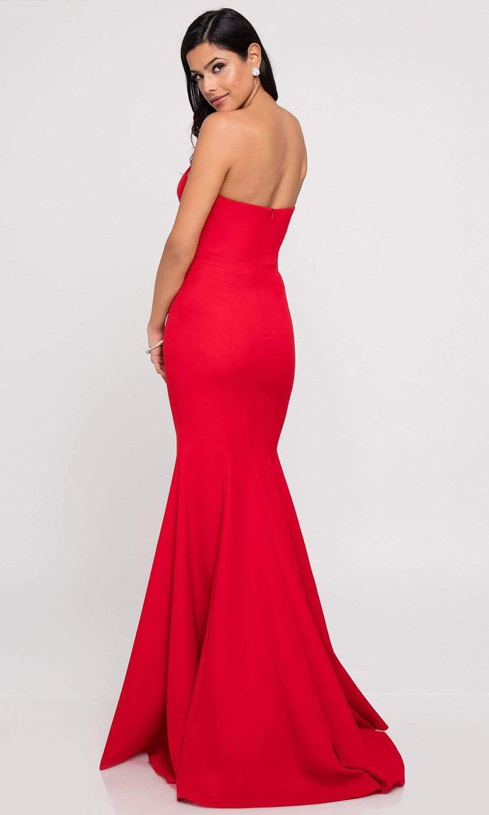 Terani Couture - 1812B5424 Strapless Straight-Across Trumpet Long Gown Special Occasion Dress