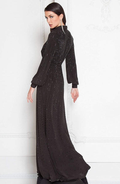 Terani Couture - 1812E6274 Bishop Sleeves Bejeweled Gown Special Occasion Dress