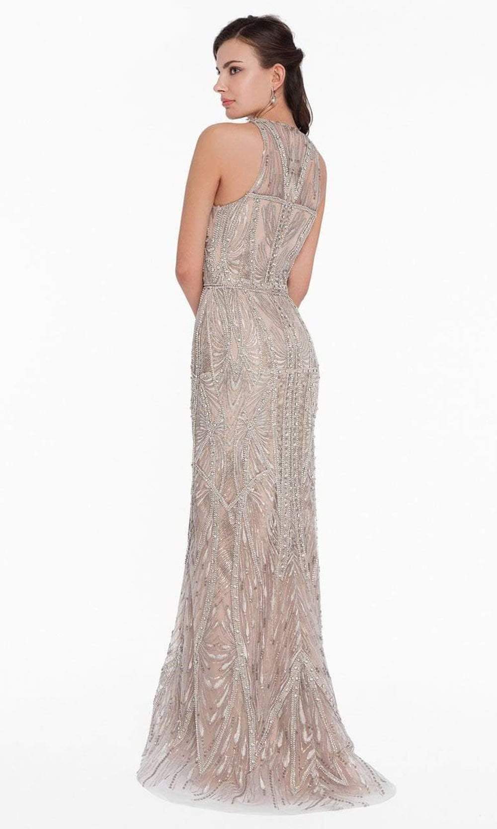 Terani Couture - 1822GL7508 Embroidered Illusion Halter Sheath Dress Special Occasion Dress