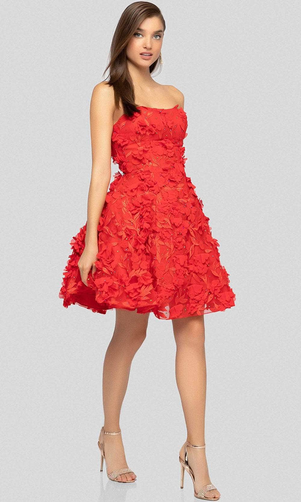 Terani Couture - 1911P8057 Jeweled Bustier Cocktail Dress