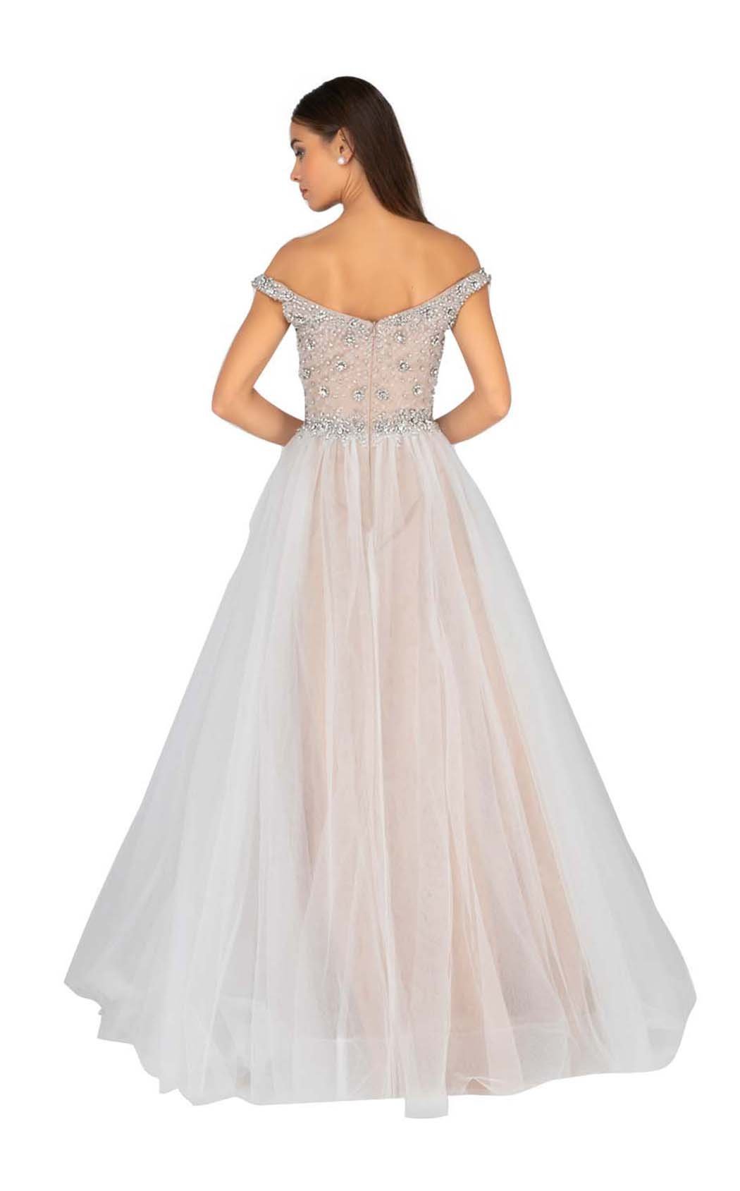 Terani Couture - 1911P8543 Bead Embellished Off-Shoulder Dress Prom Dresses