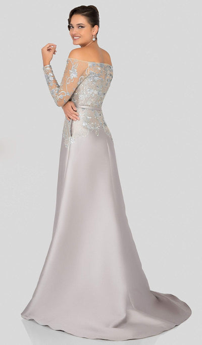 Terani Couture - 1913E9230 Embroidered Off-Shoulder Long Sleeve Dress Special Occasion Dress