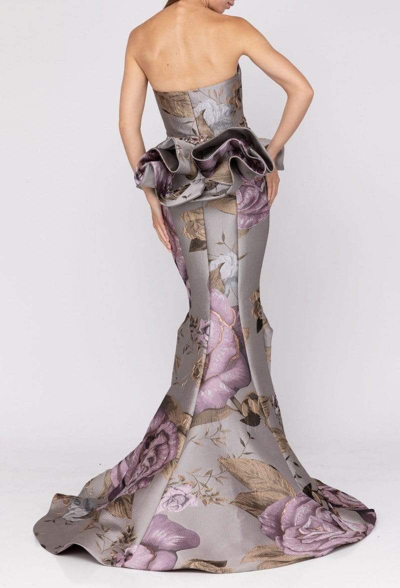 Terani Couture - 2011E2097 Strapless Ruffled Peplum Mermaid Dress Evening Dresses