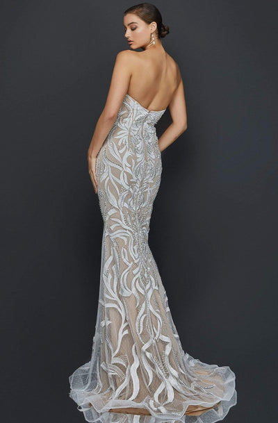 Terani Couture - 2011P1067 Sweetheart Bodice Appliqued Mermaid Gown Evening Dresses