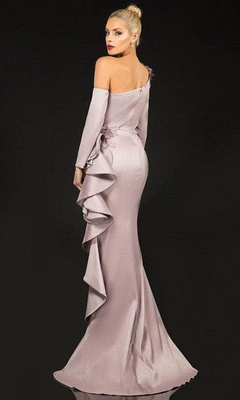 Terani Couture 2021E2831 - Asymmetric Ruffle Drape Evening Gown Evening Gown