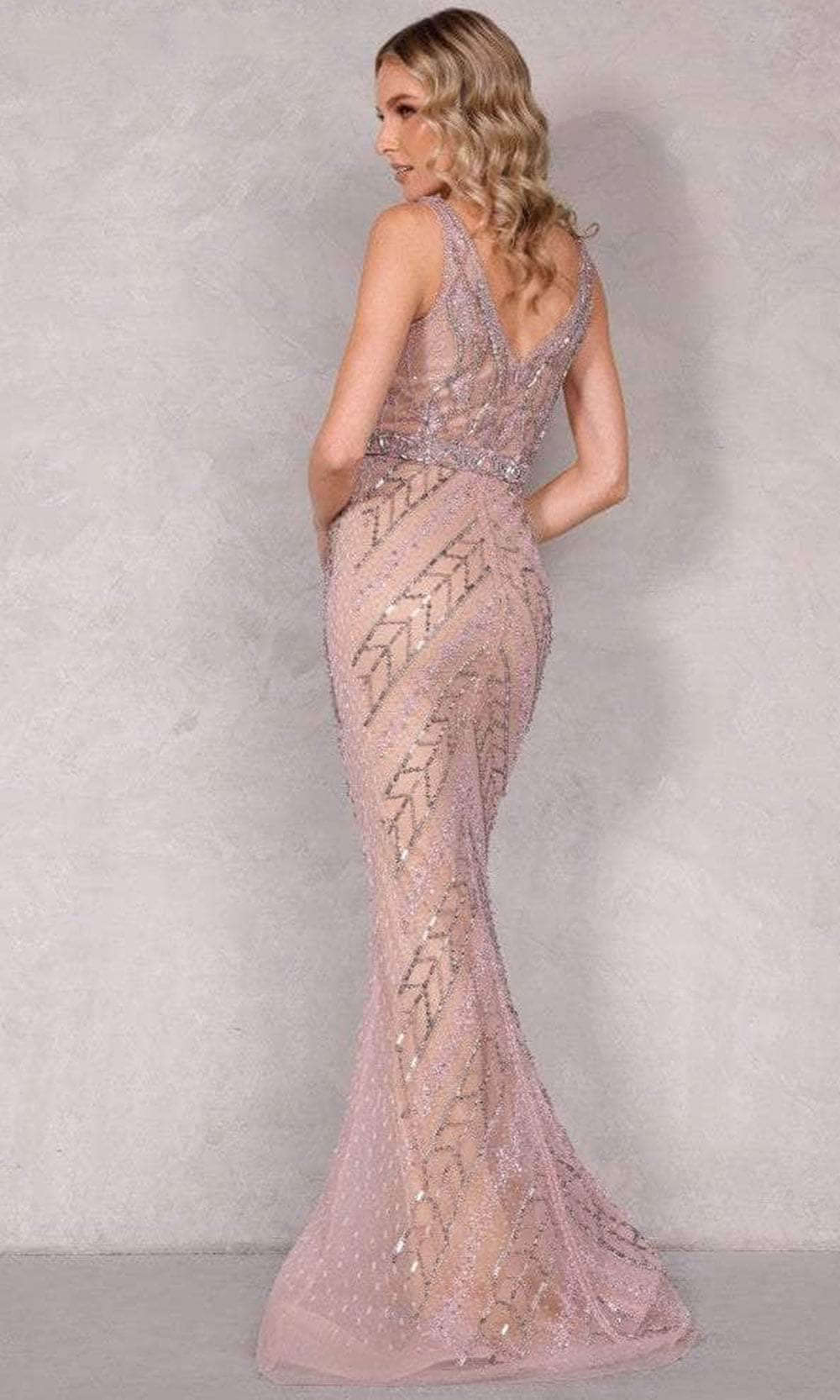 Terani Couture 2027GL3258 - Embellished V-Neck Formal Gown Pageant Dresses