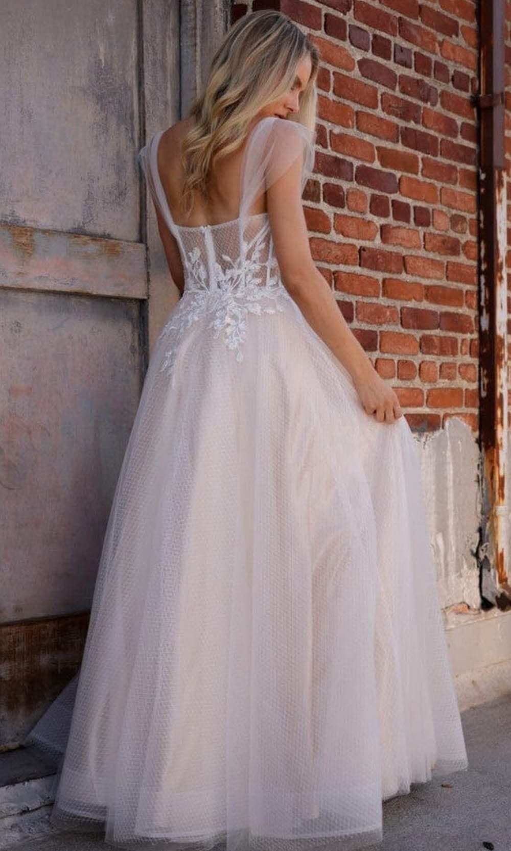 Terani Couture - 2215P0001 Lace Applique Corset Gown Bridal Dresses