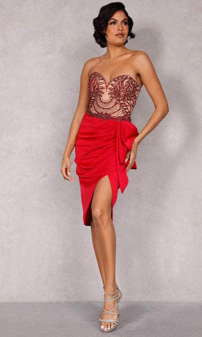 Terani Couture 2221C0353 - Sweetheart Side Peplum Cocktail Dress Cocktail Dress