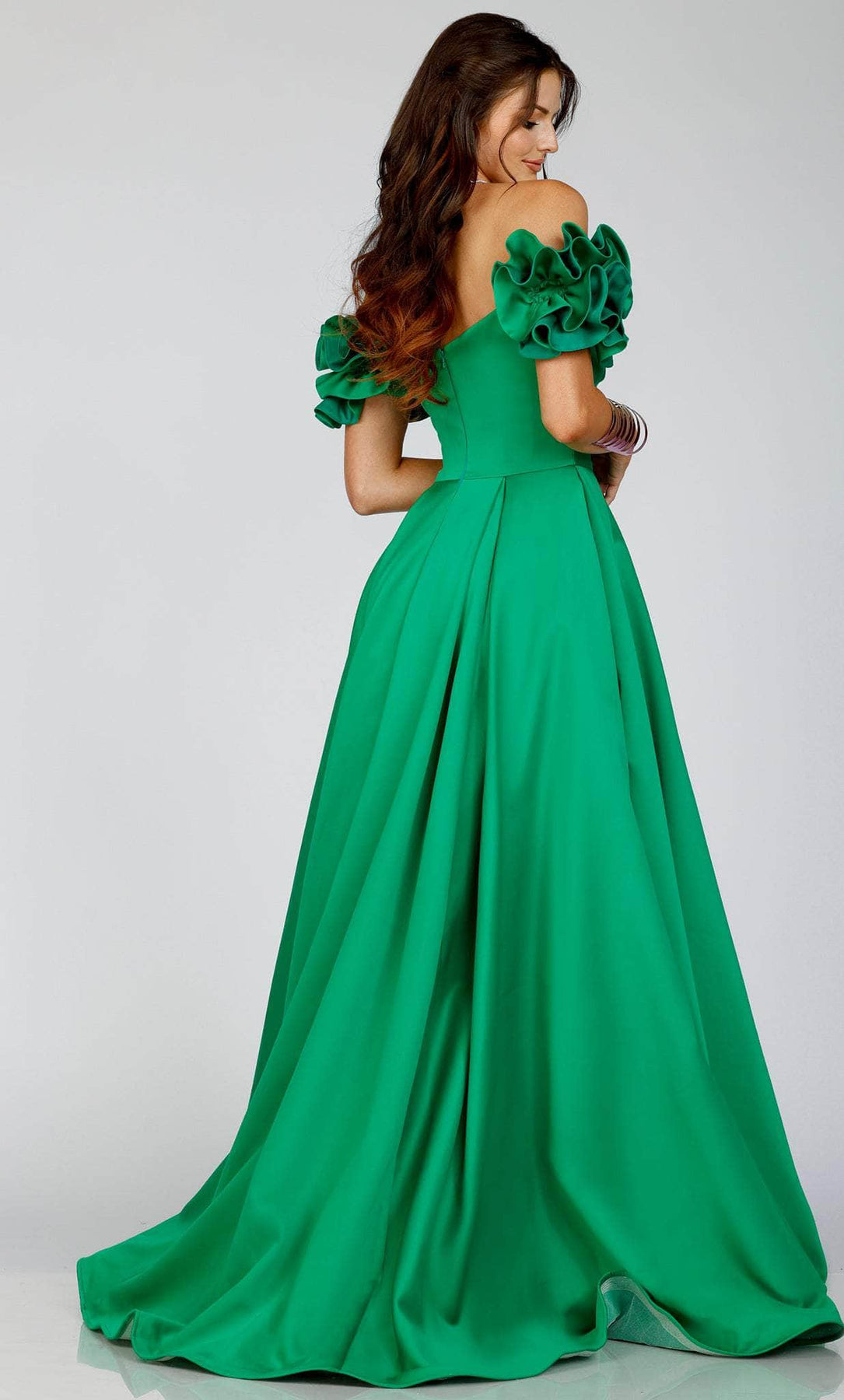 Terani Couture 231E0514 - Rosette Sleeve A-Line Evening Gown Special Occasion Dress