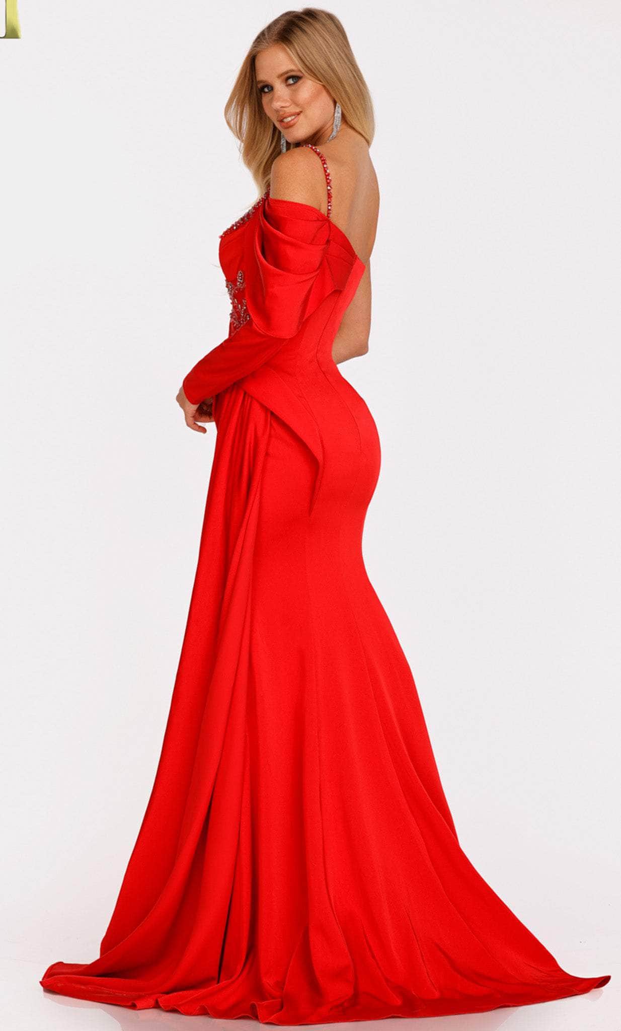 Terani Couture 231E0614 - Sweetheart Ruche Satin Evening Gown Special Occasion Dress