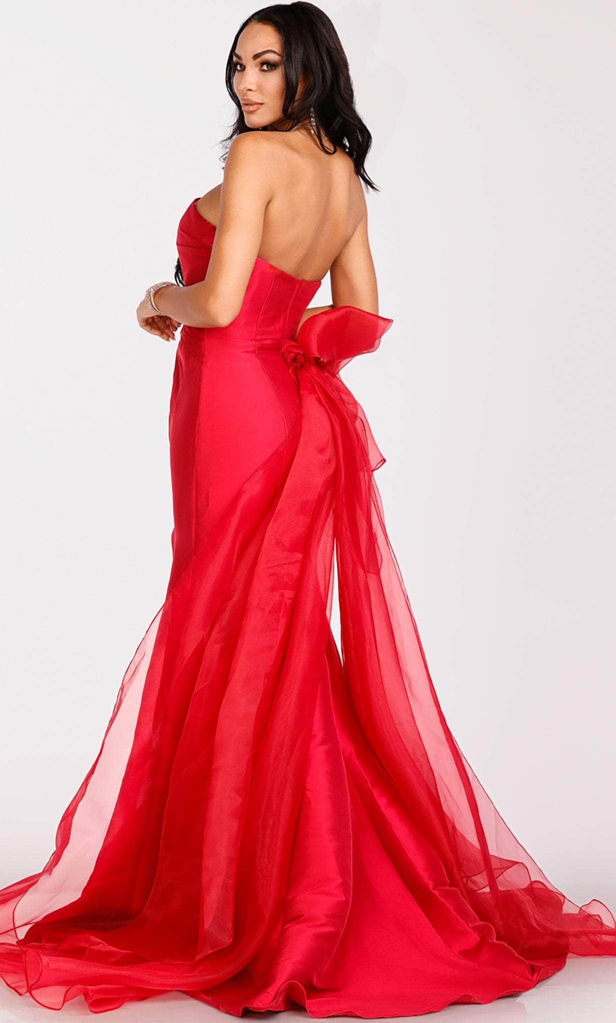 Terani Couture 231P0108 - Strapless Bow Accented Evening Gown Special Occasion Dress