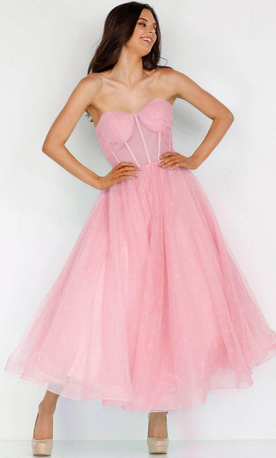 Terani Couture 231P0534 - Illusion Corset Prom Dress Special Occasion Dress 00 / Blush