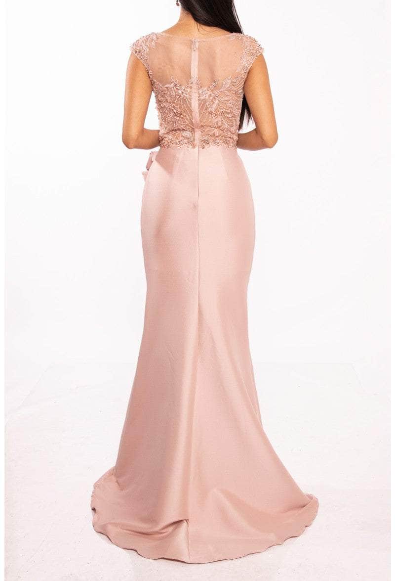 Terani Couture 232E1300 - Beaded Illusion Bateau Evening Dress Special Occasion Dress