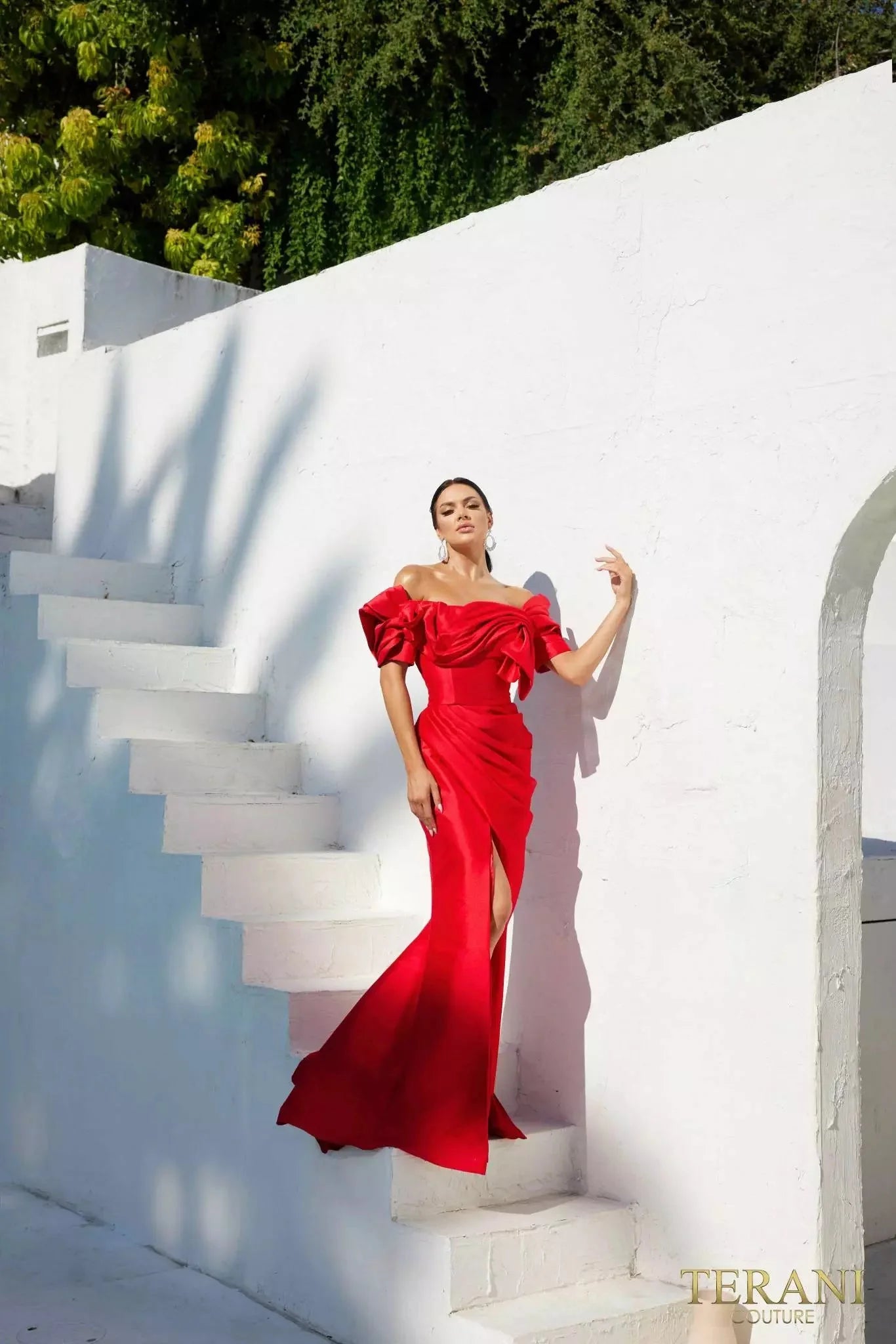 Terani Couture 241E2413 - Ruffle Off-Shoulder Evening Dress Special Occasion Dress