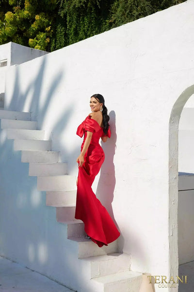 Terani Couture 241E2413 - Ruffle Off-Shoulder Evening Dress Special Occasion Dress