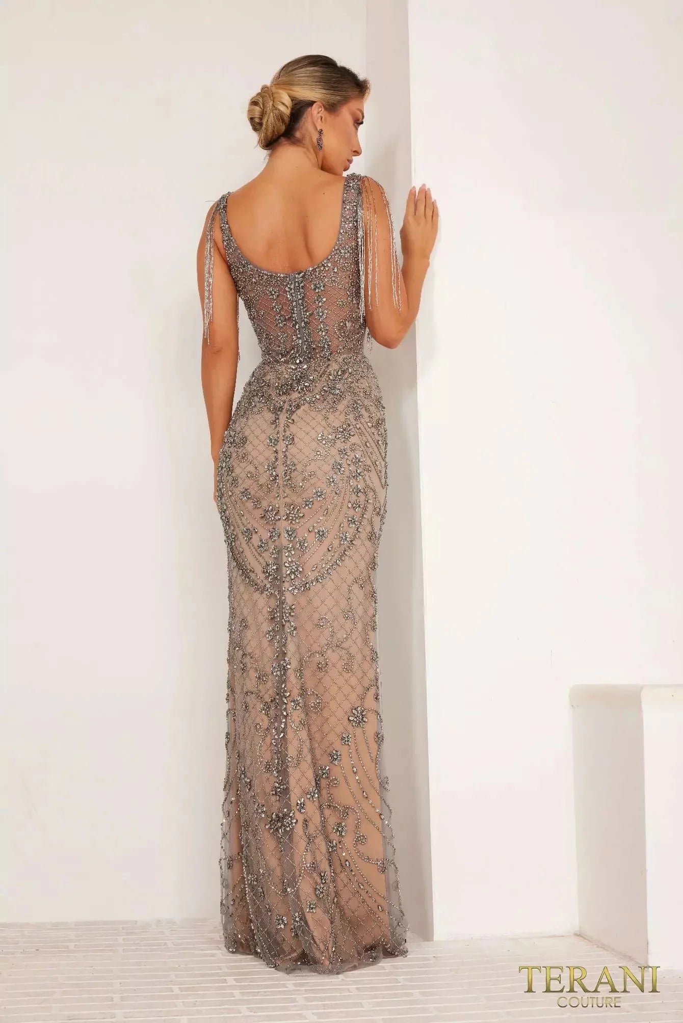 Terani Couture 241GL2664 - Sleeveless V-Neck Dress Special Occasion Dress