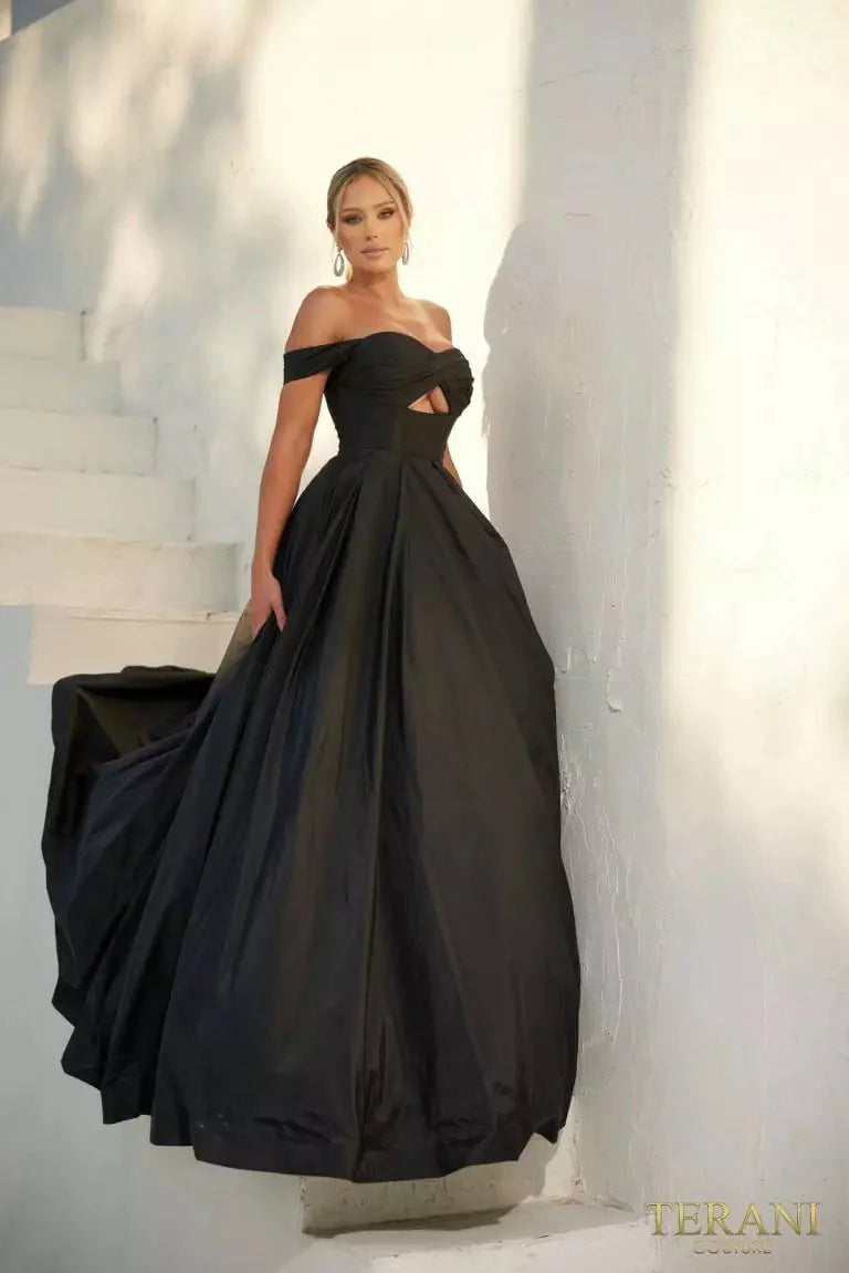 Terani Couture 241P2075 - Off-Shoulder Cut-Out Prom Dress Special Occasion Dress