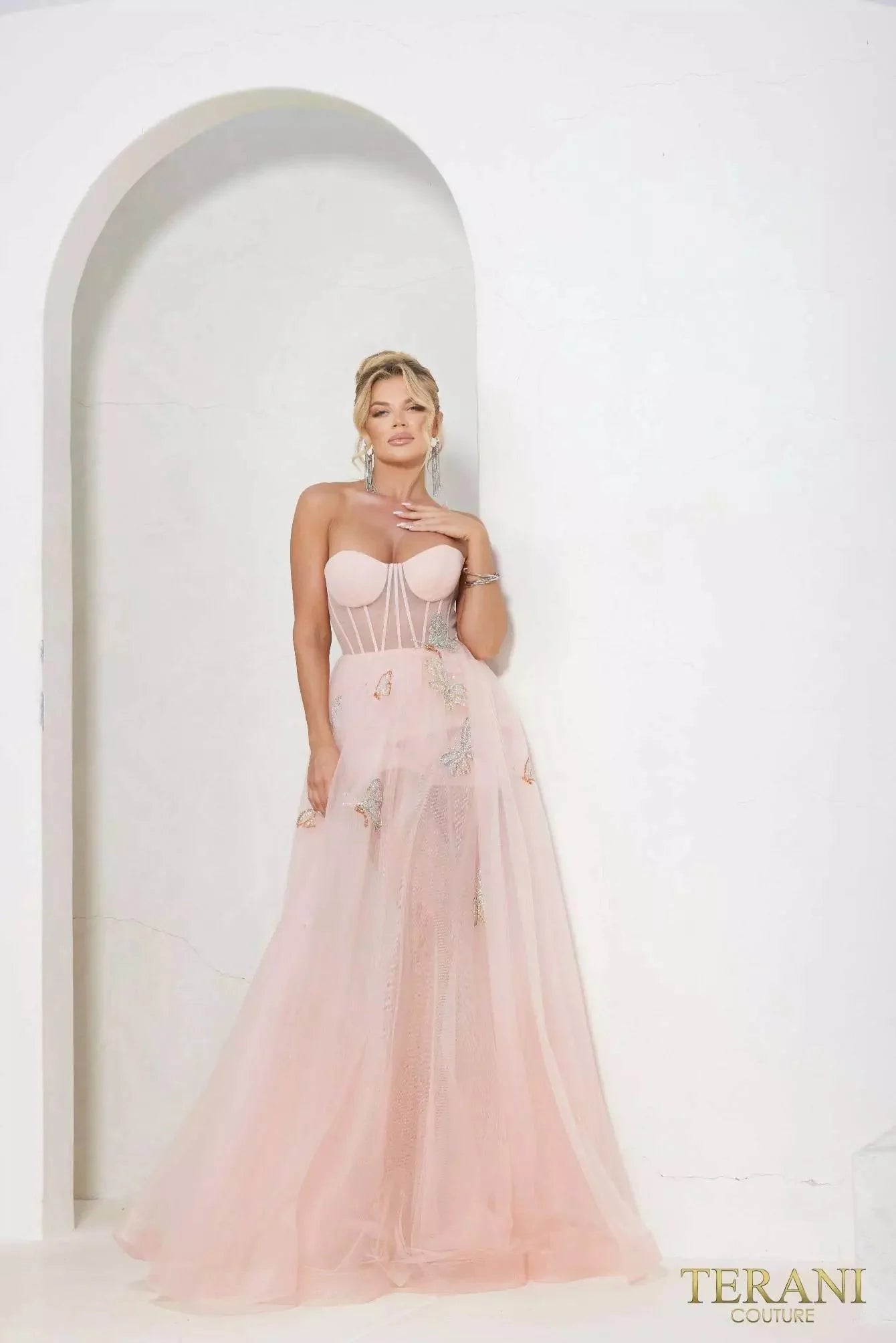 Terani Couture 241P2087 - Sweetheart Neckline Matte Satin Ballgown Special Occasion Dress