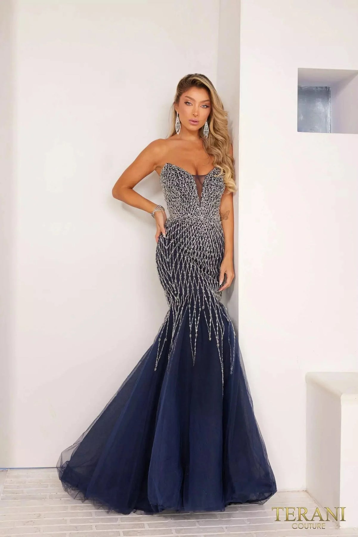 Terani couture beaded gown discount