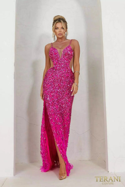 Terani Couture 241P2163 - Rhinestone Cut Glass Prom Dress Special Occasion Dress