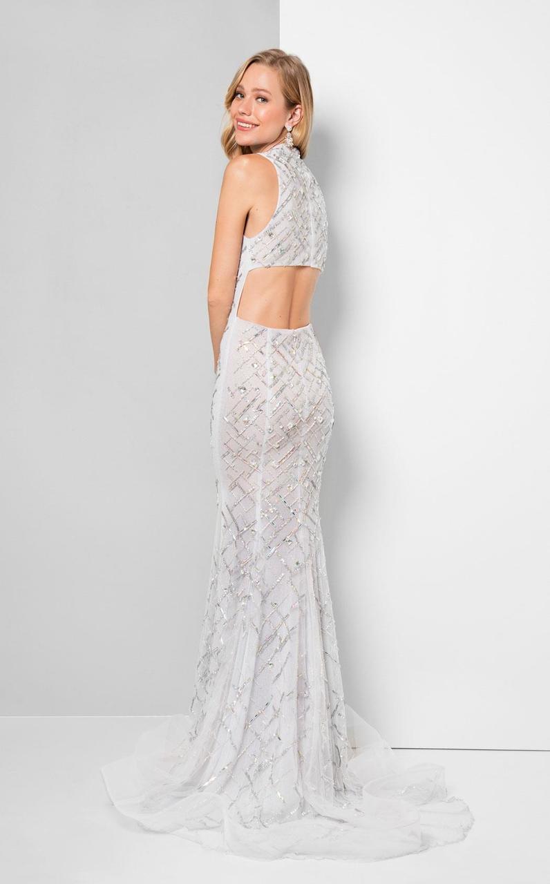 Terani Couture - Beautiful Beaded Pattern Mock Neck Mermaid Gown 1712P2494 Special Occasion Dress