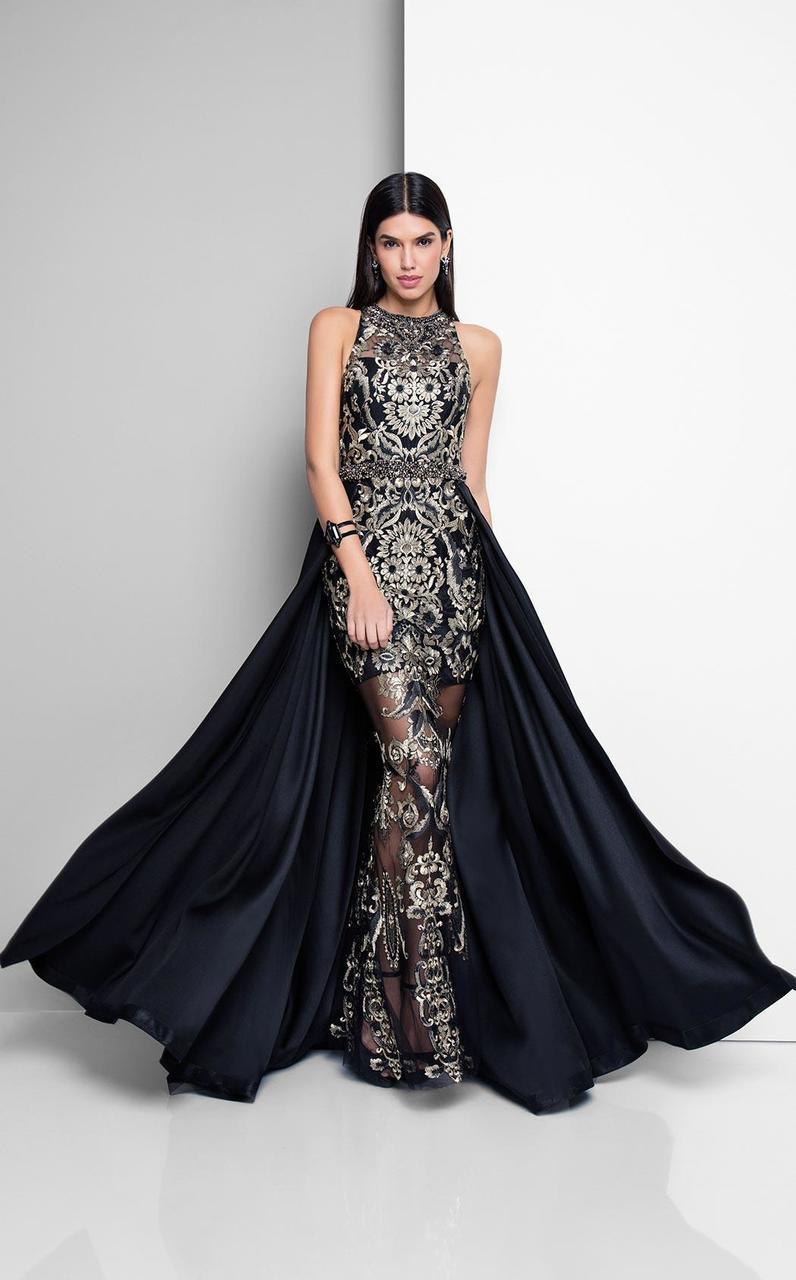 Terani Couture - Stunning Sleeveless Bateau Neck Polyester Mermaid Gown 1712E3648 Prom Dresses
