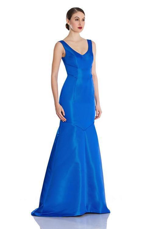 Theia - 882098 Tailored V-Neck Iridescent Evening Dress Special Occasion Dress 16 / Absinthe