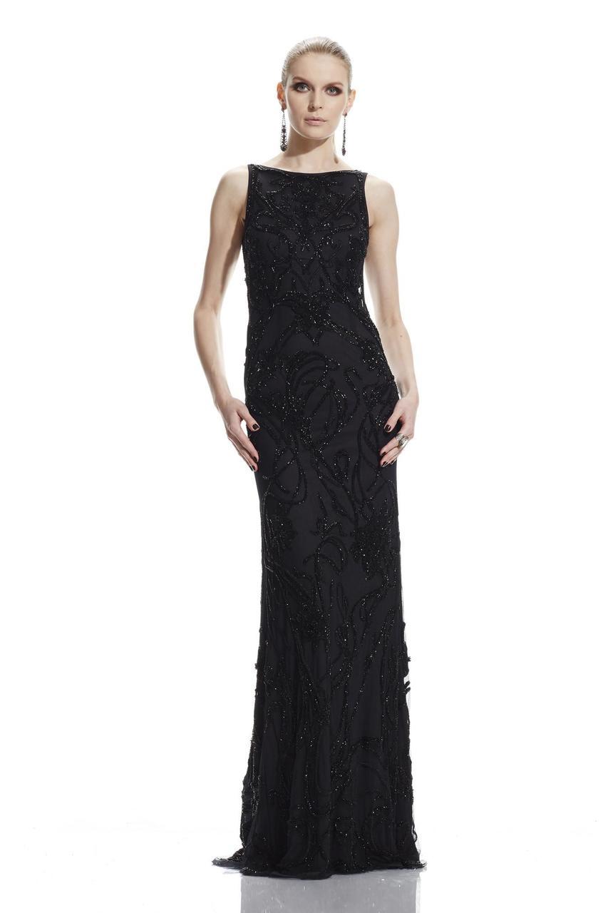 Theia - 882469 Sleeveless Beaded Bateau Long Gown Special Occasion Dress