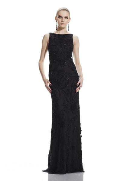 Theia - 882469 Sleeveless Beaded Bateau Long Gown Special Occasion Dress