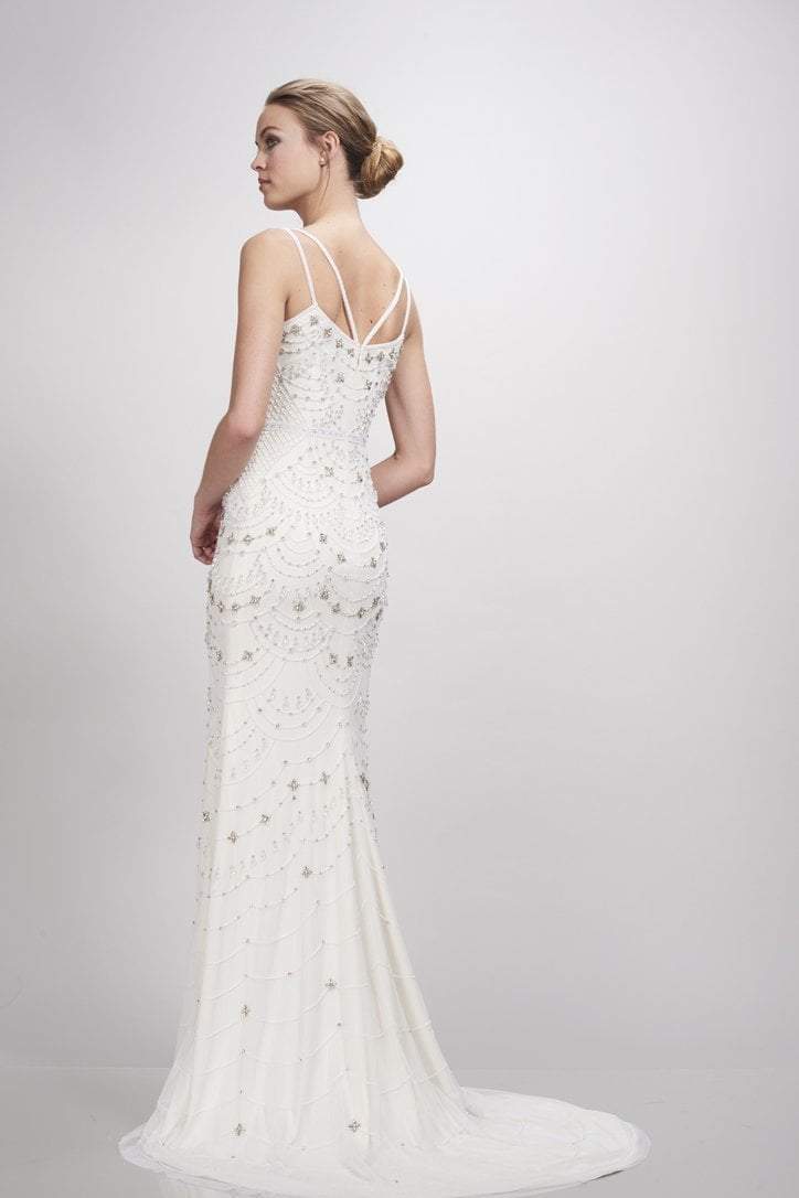 Theia - 890461 Sleeveless Swag-Motif Detailed Mermaid Gown Special Occasion Dress