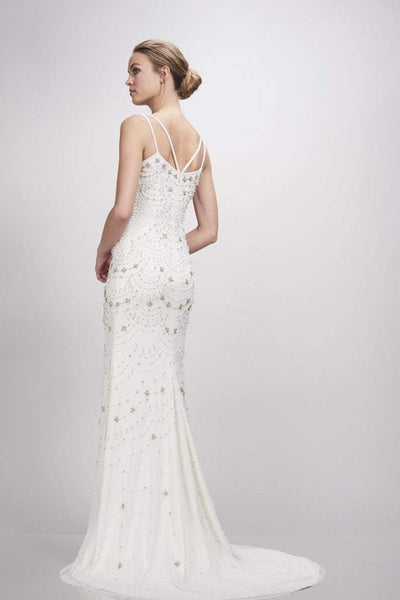 Theia - 890461 Sleeveless Swag-Motif Detailed Mermaid Gown Special Occasion Dress