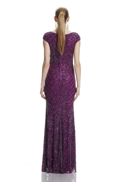 Theia - Sequined V-Neck Dress 882465 Special Occasion Dress