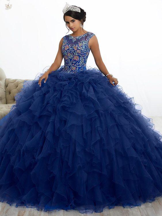 Quinceanera Collection - Embroidered Ruffle Tulle Ballgown 26883SC