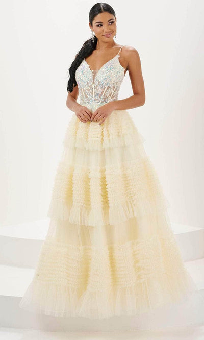 Tiffany Designs 16054 - Ruffled Tulle Prom Dress Prom Dresses