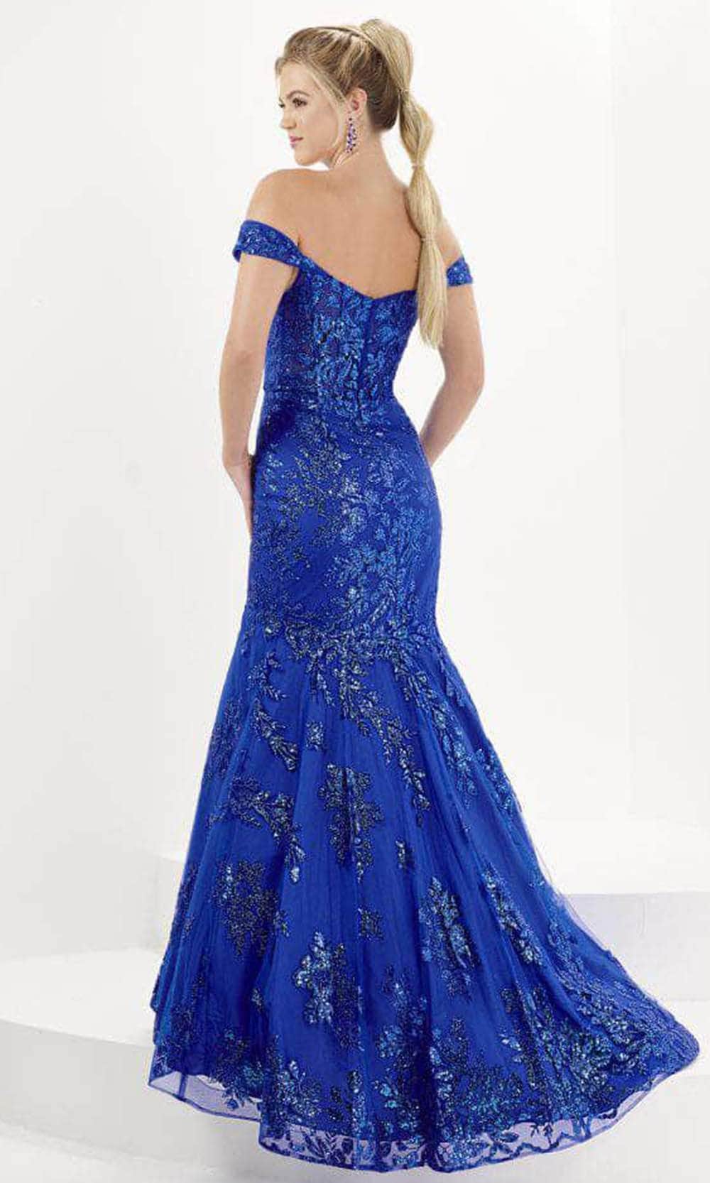 Tiffany Designs 16080 - Off Shoulder Mermaid Evening Gown Evening Dresses