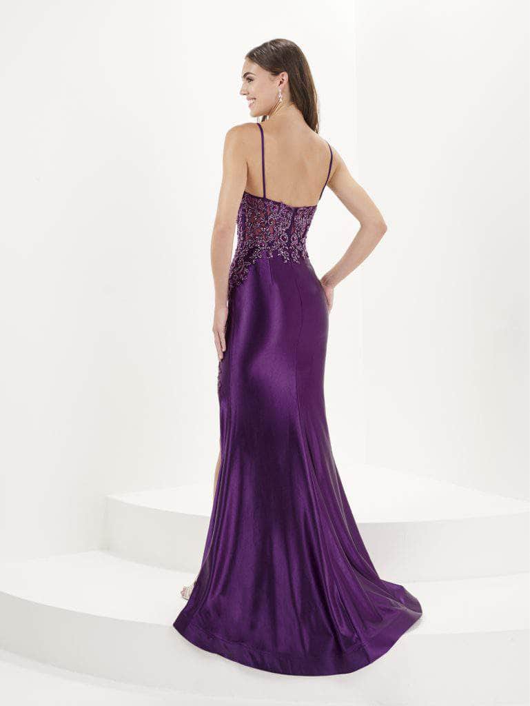 Tiffany Designs 16086 - Beaded Appliqued V-Neck Evening Gown Special Occasion Dress