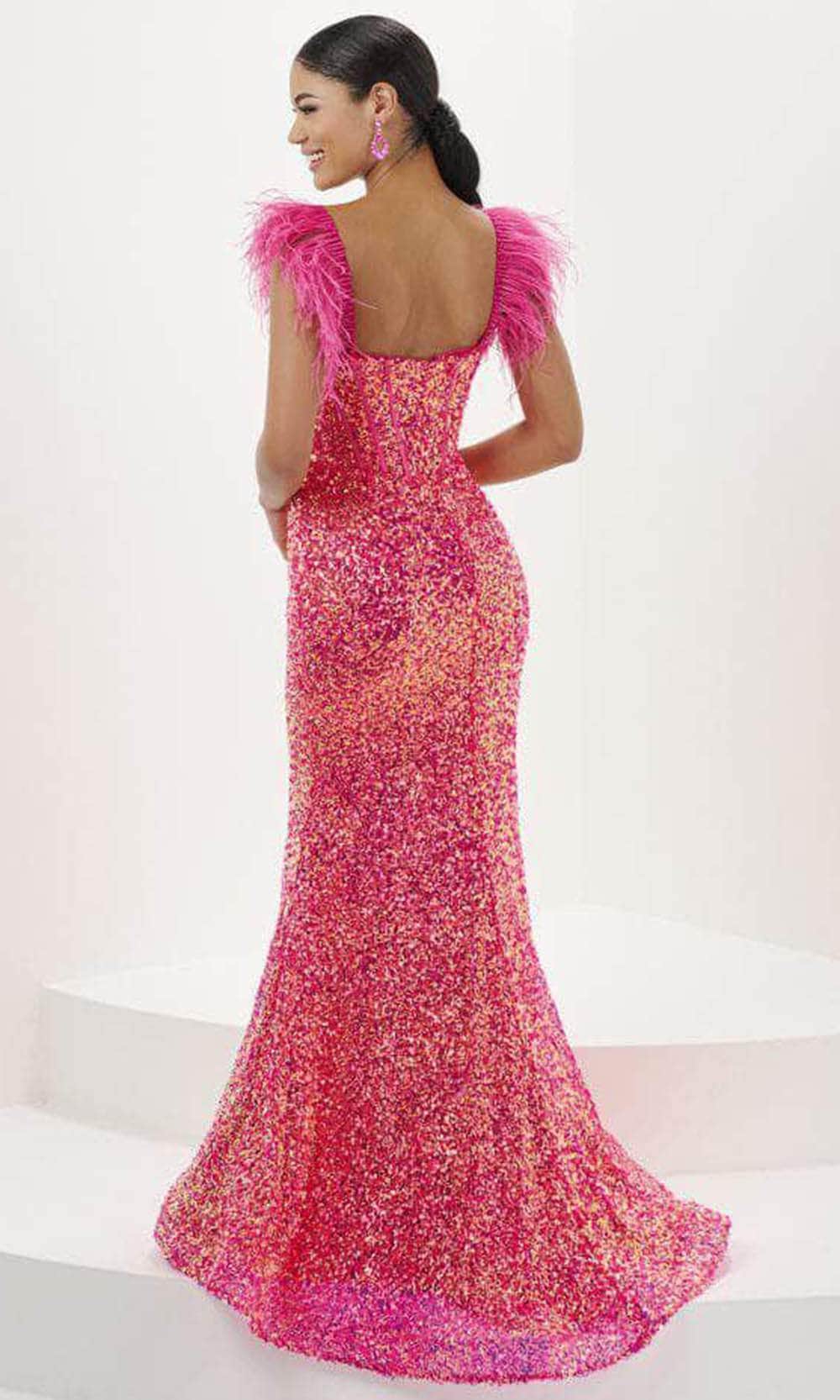 Tiffany Designs 16106 - Sweetheart Feather Sleeve Evening Gown Evening Dresses