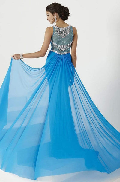 Tiffany Designs - 16158 Embellished Long Dress with Drape Special Occasion Dress