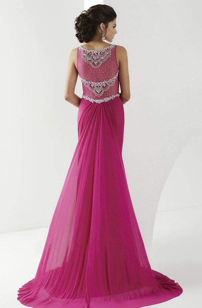 Tiffany Designs - 16158 Embellished Long Dress with Drape Special Occasion Dress