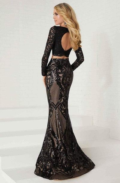 Tiffany Designs - 16270 Long Sleeve Two-Piece Sequined Lace Gown Special Occasion Dress