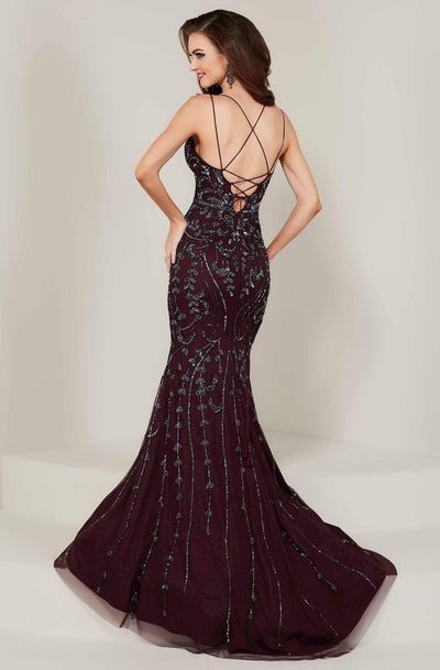 Tiffany Designs - 16349 Strappy Beaded V-Neck Mermaid Gown Special Occasion Dress