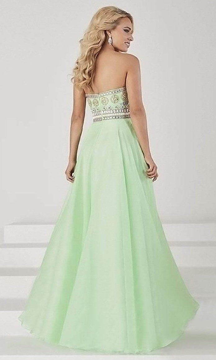 Tiffany Designs - 46016SC Strapless Chiffon A-line Dress